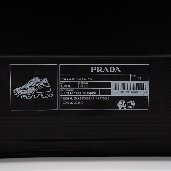 size 41eu 11 US Prada Cloudbust Thunder Mid Top Sneakers Black Wedge - Picture 12 of 12